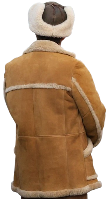 Jay Duplass I Play Rocky Suede Shearling Leather Jacket - Image 5